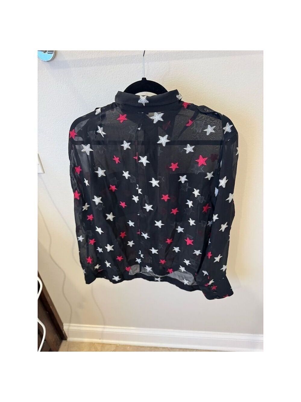 Rag & Bone Women's Black Collared Long Sleeve Blouse Size M - Picture 4 of 6